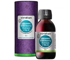 VIRIDIAN nutrition Organic Elderberry Extract + Vitamin C 100 ml