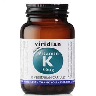 VIRIDIAN nutrition Vitamin K 50ug 30 kapslí
