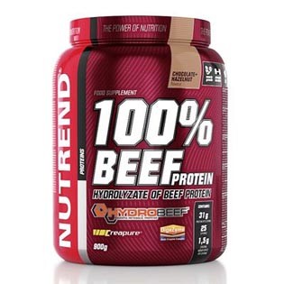 Nutrend 100% Beef Protein 900g 900g - čokoláda-lískový ořech