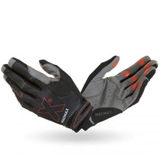 MadMax Fitness rukavice Crossfit 103 - černé/šedé velikost "XXL"