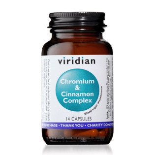 VIRIDIAN nutrition Chromium & Cinamon Complex 14 kapslí