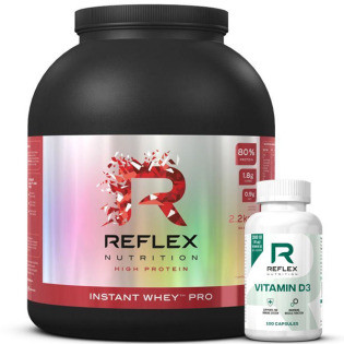 Reflex Nutrition Instant Whey PRO 2,2 kg + Vitamin D3 100 kapslí ZDARMA banán