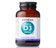 VIRIDIAN nutrition Vitamin D3 2000IU 60 kapslí