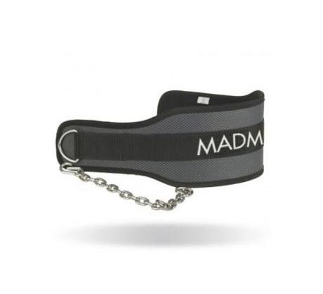 MadMax Fitness opasek Syntetic Dip Belt 290 - černý-šedý