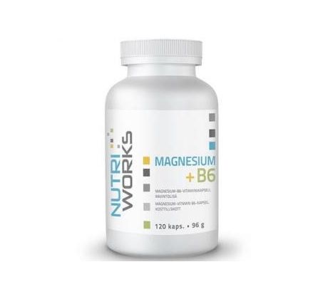 NutriWorks Magnesium Citrate + B6 120 kapslí