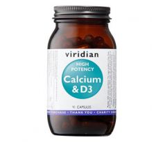 VIRIDIAN nutrition High Potency Calcium & D3 90 kapslí
