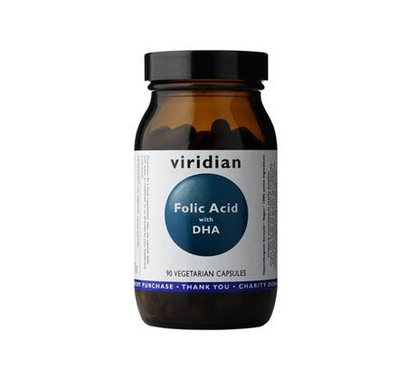 VIRIDIAN nutrition Folic Acid with DHA  90 kapslí