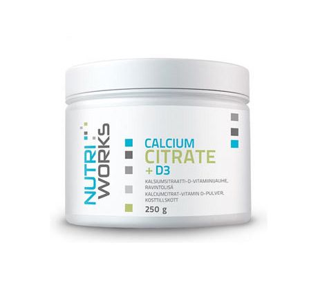 NutriWorks Calcium Citrate + D3  250 g