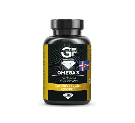 GF nutrition Omega 3 - Cod Liver oil 180 kapslí