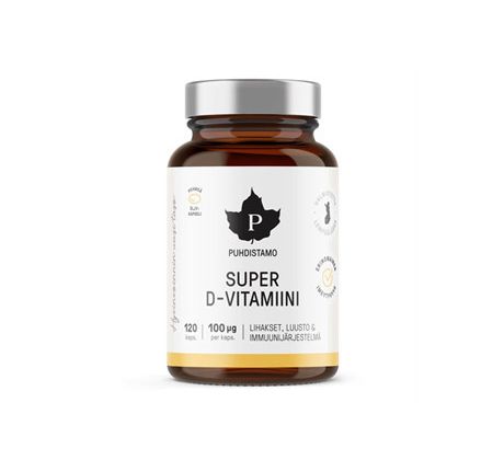 Puhdistamo Super Vitamin D 4000iu 120 kapslí