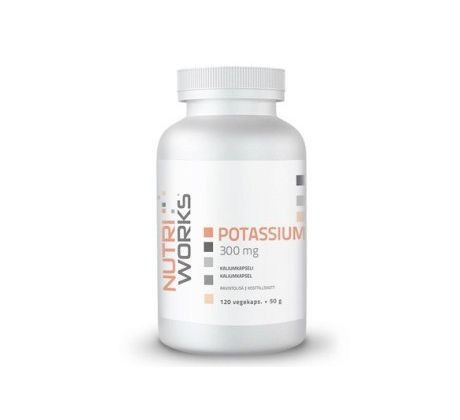 NutriWorks Potassium 300mg 120 kapslí