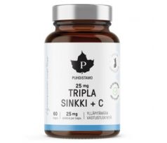 Puhdistamo Triple Zinc 25mg + Vitamin C  60 kapslí