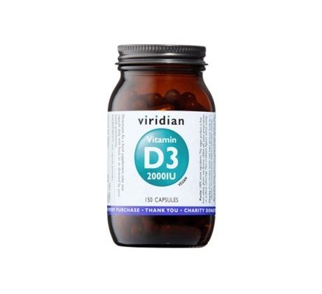 VIRIDIAN nutrition Vitamin D3 2000IU 150 kapslí