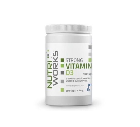 NutriWorks Strong Vitamin D3 2000iu  200 kapslí