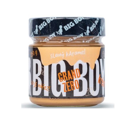 BigBoy Grand Zero slaný karamel - Arašídový krém s příchutí slaný karamel 250 g