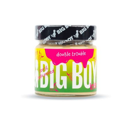 BigBoy Double trouble - Mandlový proteinový krém s kousky brownie sušenek 220 g