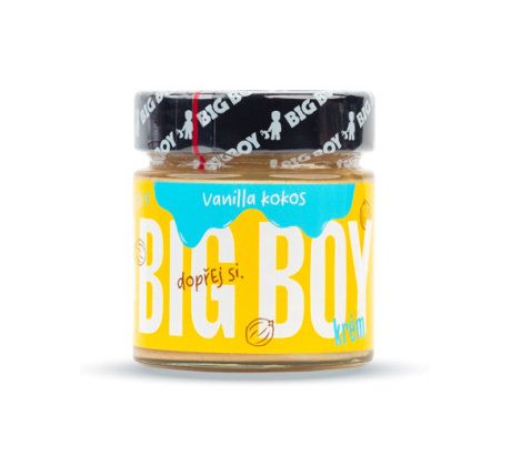 BigBoy Vanilla-Kokos - Jemný kešu krém s kokosem a bio bílou čokoládou s kousky vanilky 250 g