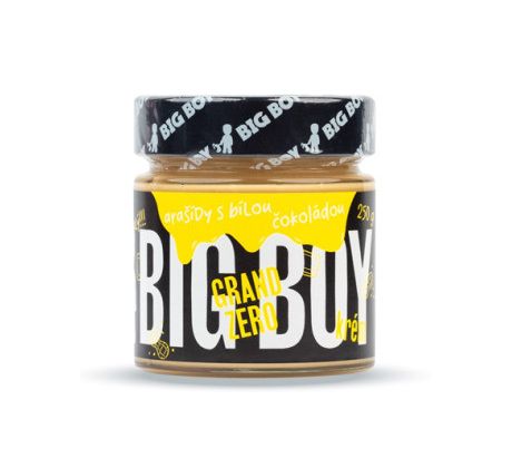 BigBoy Grand Zero bílé - Arašídový krém s bílou čokoládou bez cukru 250 g