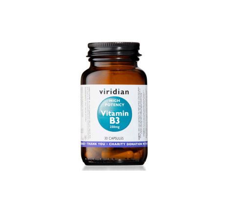 VIRIDIAN nutrition High Potency Vitamin B3 250mg 30 kapslí