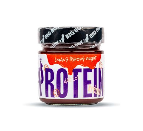 BigBoy Big Boy Protein kremo dark nougat - tmavý proteinový krém s lískovými ořechy  220 g