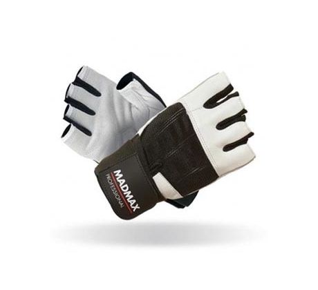 MadMax Fitness rukavice Professional 269 s omotávkou - bílé