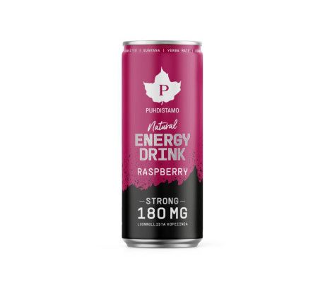 Puhdistamo Natural Energy Drink Strong 330 ml - malina