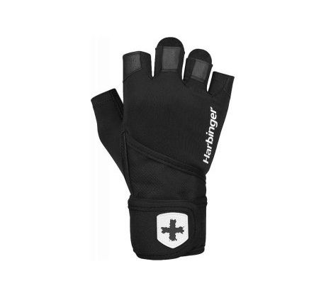 Harbinger Fitness rukavice 2.0 Pro WristWrap s omotávkou - černé