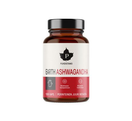 Puhdistamo Earth Ashwagandha BIO 120 kapslí