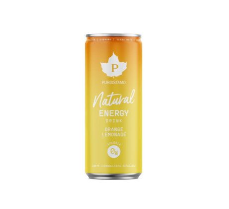 Puhdistamo Natural Energy Drink 330 ml - orange lemonade