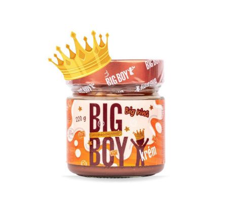 BigBoy Big Boy Big King - Krém s lískovými ořechy s mlékem a karamelem 220 g