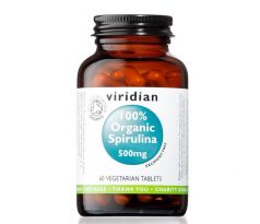 VIRIDIAN nutrition Organic Spirulina 500mg  60 tablet - EXP. 10. 3. 2026
