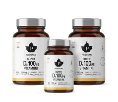Puhdistamo Super Vitamin D 4000IU 2 x 120 kapslí + 60 kapslí ZDARMA