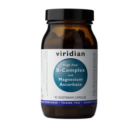 VIRIDIAN nutrition High Five B5 B Complex + Magnesium Ascorbate 90 kapslí